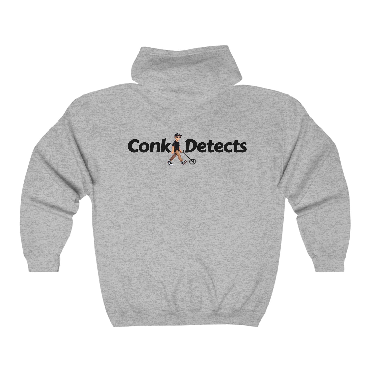 ConkDetects Pixel Josh Unisex Heavy Blend™ Full Zip Hooded Sweatshirt