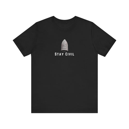 Stay Civil-3 Ringer White Font